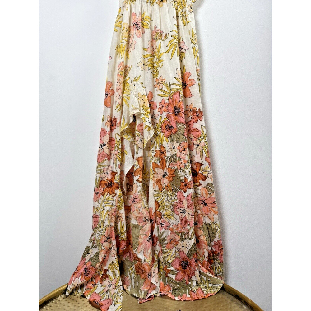 Billabong Tropical Floral Maxi Dress Vacation Beachy Cottagecore Bohemian S - Picture 3 of 9